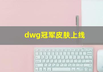 dwg冠军皮肤上线