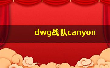 dwg战队canyon