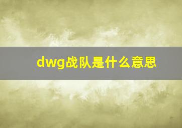 dwg战队是什么意思