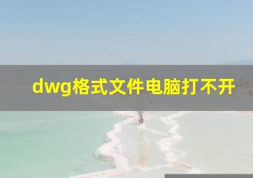 dwg格式文件电脑打不开