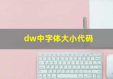 dw中字体大小代码