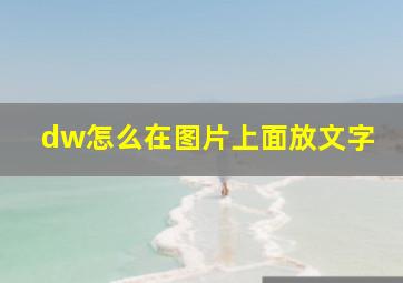 dw怎么在图片上面放文字