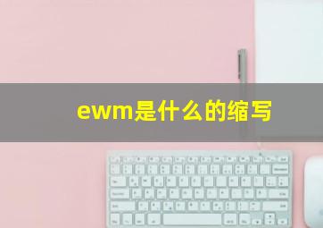 ewm是什么的缩写