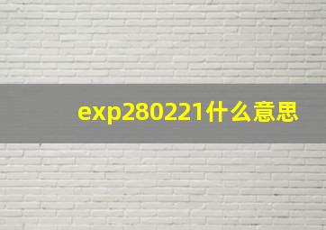 exp280221什么意思