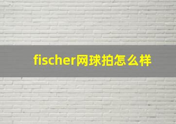 fischer网球拍怎么样