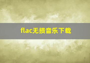 flac无损音乐下载