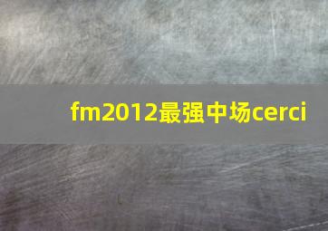 fm2012最强中场cerci