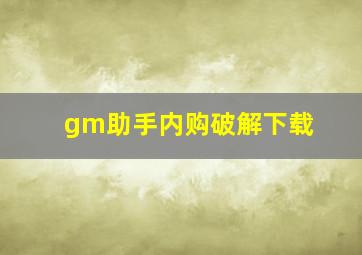 gm助手内购破解下载