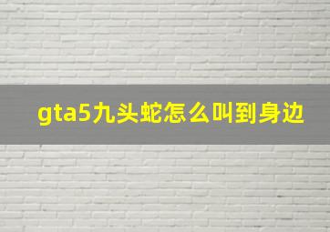 gta5九头蛇怎么叫到身边