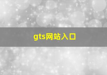 gts网站入口