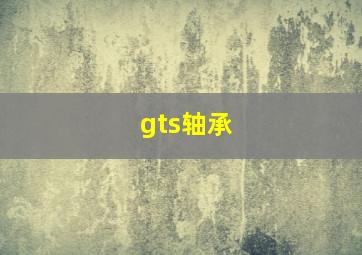 gts轴承