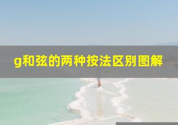 g和弦的两种按法区别图解