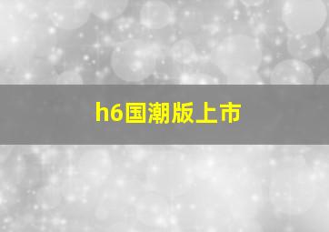 h6国潮版上市