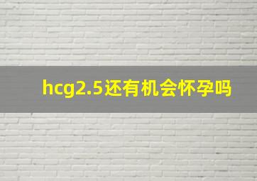 hcg2.5还有机会怀孕吗