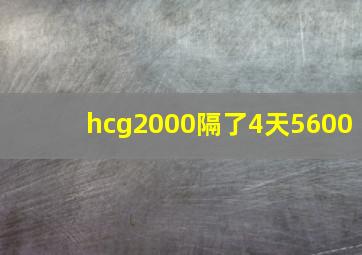 hcg2000隔了4天5600