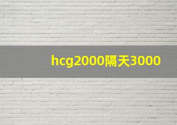 hcg2000隔天3000