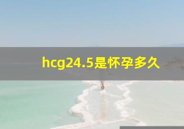 hcg24.5是怀孕多久