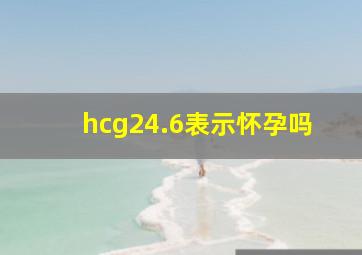 hcg24.6表示怀孕吗