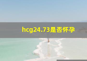 hcg24.73是否怀孕