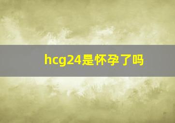 hcg24是怀孕了吗