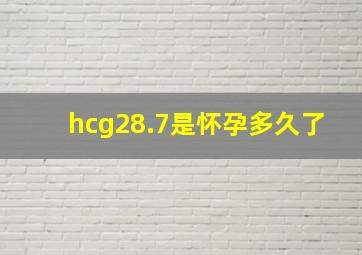 hcg28.7是怀孕多久了