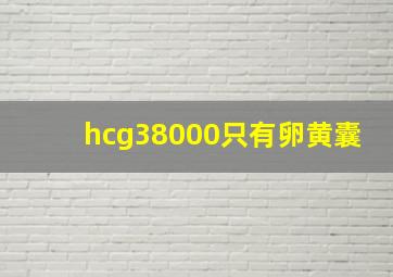 hcg38000只有卵黄囊