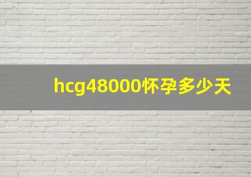 hcg48000怀孕多少天