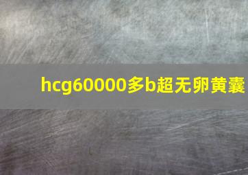 hcg60000多b超无卵黄囊