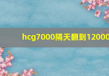 hcg7000隔天翻到12000