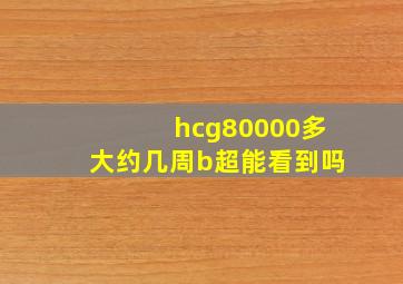 hcg80000多大约几周b超能看到吗