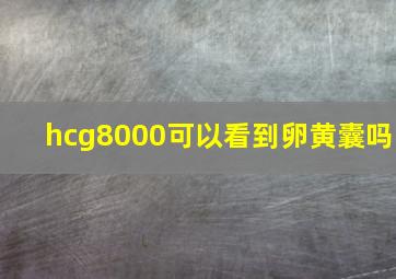 hcg8000可以看到卵黄囊吗