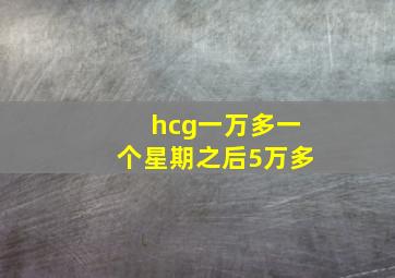 hcg一万多一个星期之后5万多