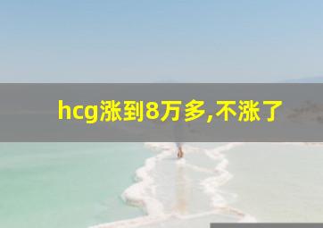 hcg涨到8万多,不涨了