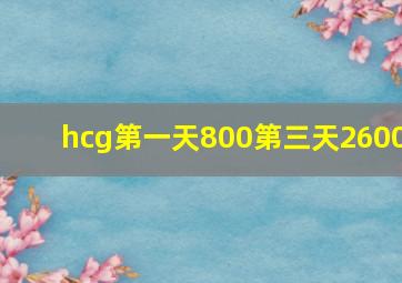 hcg第一天800第三天2600