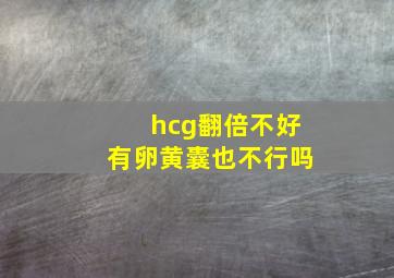 hcg翻倍不好有卵黄囊也不行吗