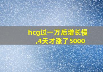 hcg过一万后增长慢,4天才涨了5000