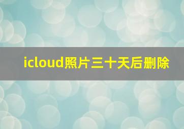 icloud照片三十天后删除