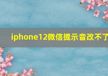 iphone12微信提示音改不了