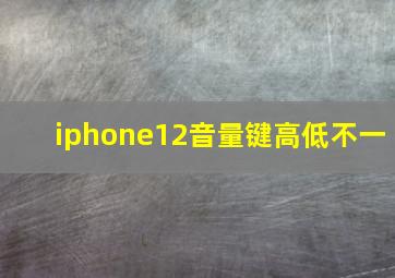 iphone12音量键高低不一