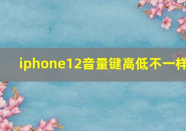 iphone12音量键高低不一样