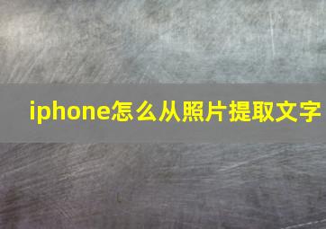 iphone怎么从照片提取文字