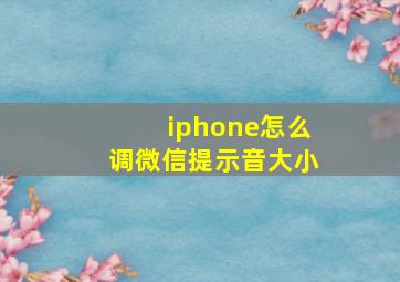 iphone怎么调微信提示音大小