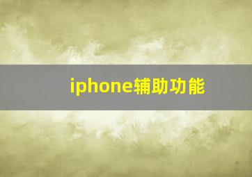 iphone辅助功能