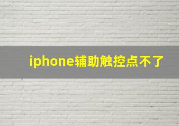 iphone辅助触控点不了