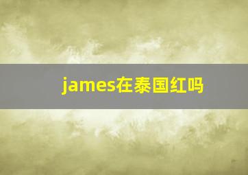 james在泰国红吗