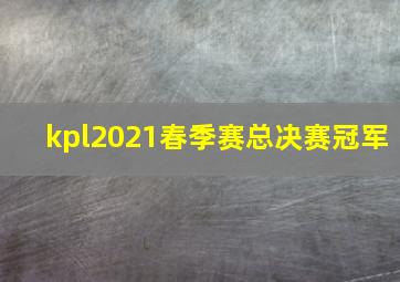 kpl2021春季赛总决赛冠军