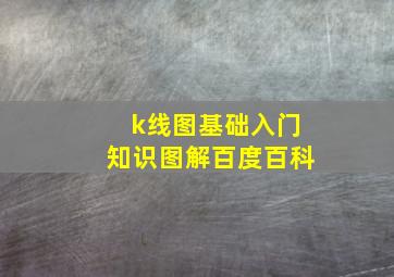 k线图基础入门知识图解百度百科