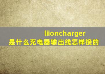 liioncharger是什么充电器输出线怎样接的