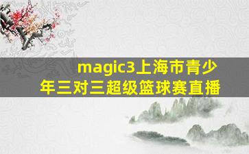 magic3上海市青少年三对三超级篮球赛直播