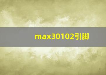 max30102引脚